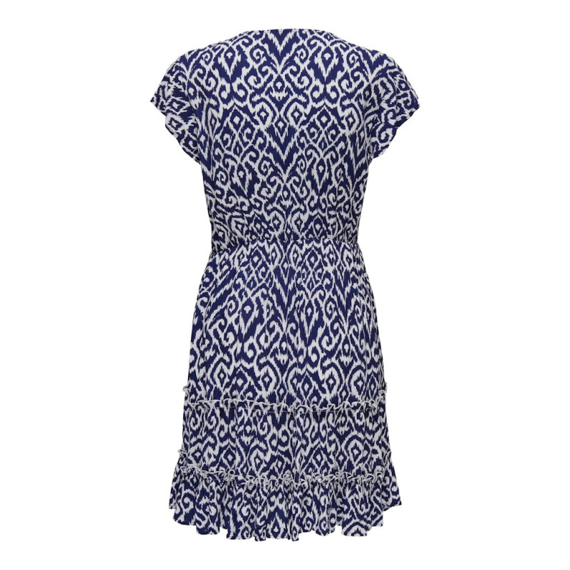 ONLY Claudette S/S Mini Kjole - Ombre Blue / Claudette Graphic