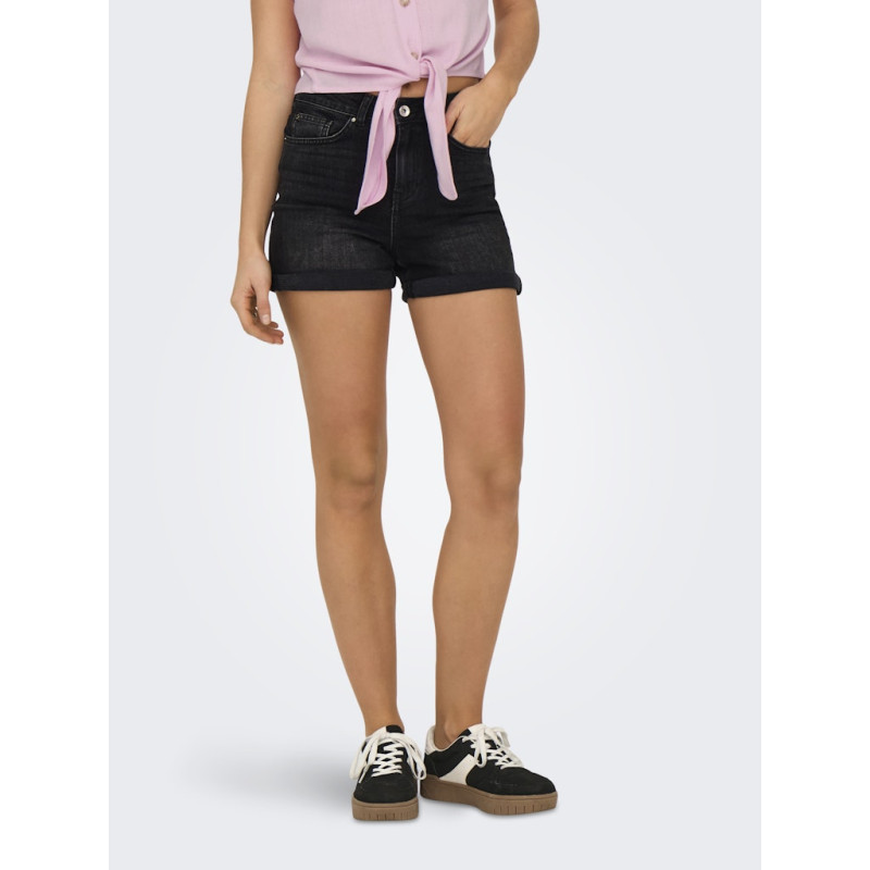 ONLY Josephine Stretch Denim Shorts - Washed Black