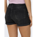ONLY Josephine Stretch Denim Shorts - Washed Black