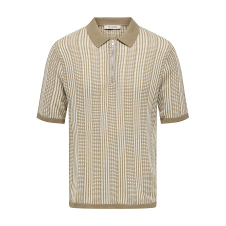 ONLY & SONS Ketil S/S Strik Polo - Chinchilla