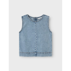 NAME IT KIDS Amelia S/L Denim Top 4070 - Medium Blue Denim