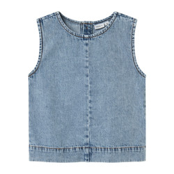 NAME IT KIDS Amelia S/L Denim Top 4070 - Medium Blue Denim