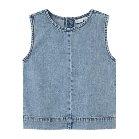 NAME IT KIDS Amelia S/L Denim Top 4070 - Medium Blue Denim