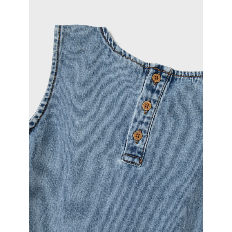 NAME IT KIDS Amelia S/L Denim Top 4070 - Medium Blue Denim