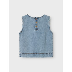 NAME IT KIDS Amelia S/L Denim Top 4070 - Medium Blue Denim
