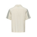 ONLY & SONS Seio Broderet S/S Skjorte - Antique White