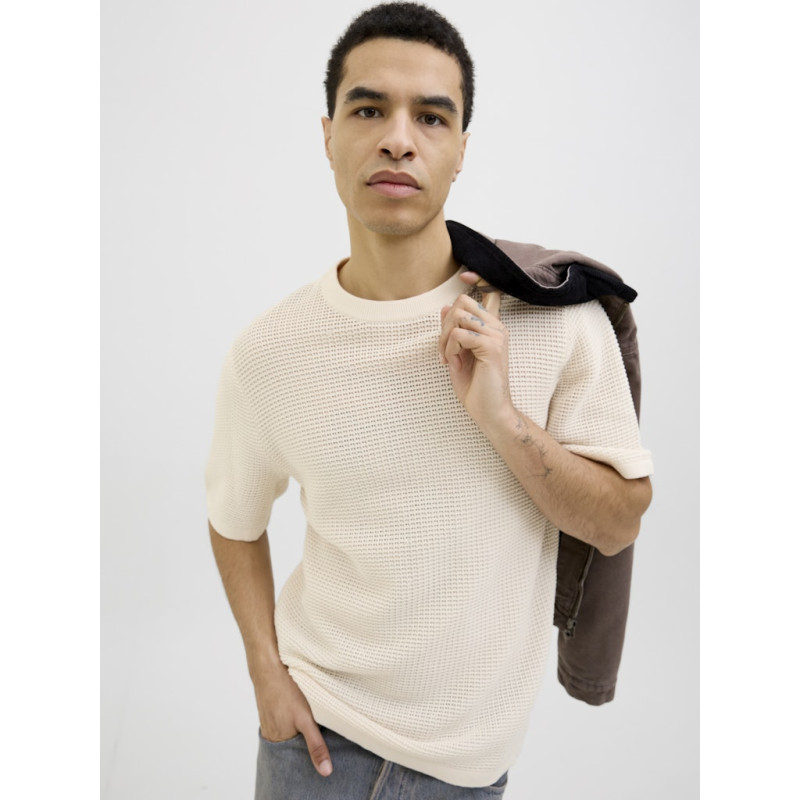 JACK & JONES ORIGINALS Almeria Strik T-shirt - Sea Salt