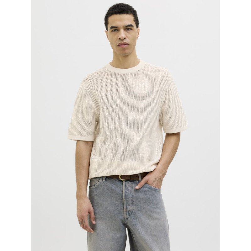 JACK & JONES ORIGINALS Almeria Strik T-shirt - Sea Salt