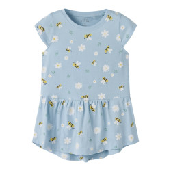 NAME IT MINI Vigga Capsl Kjole - Cool Blue / Bubblebee