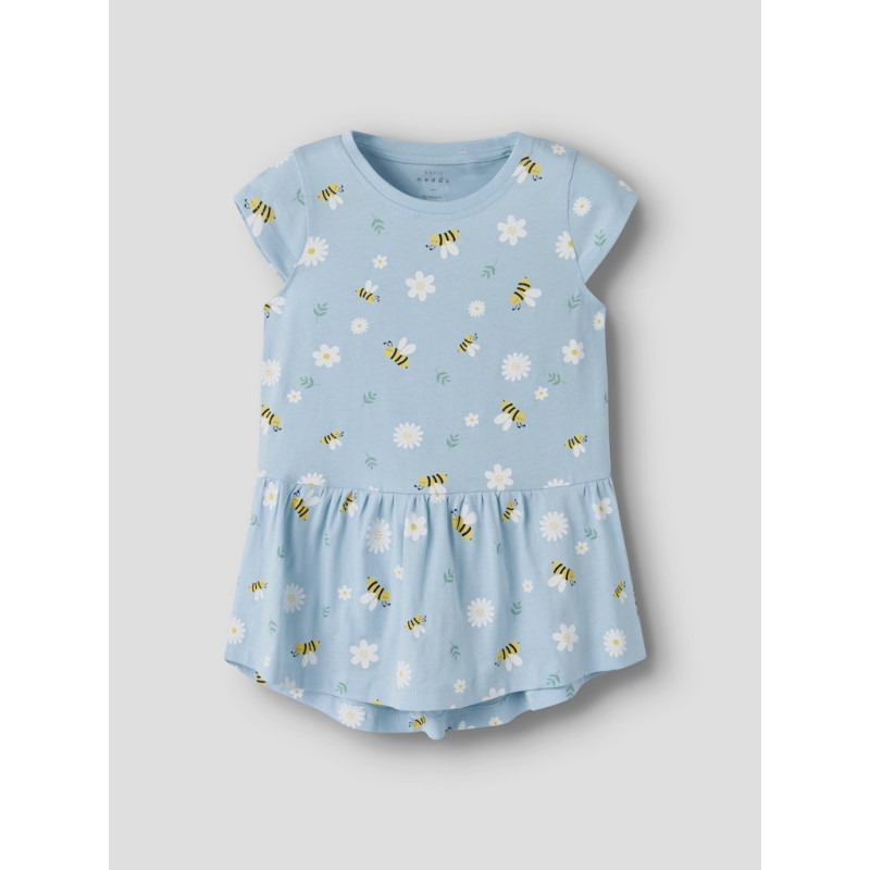 NAME IT MINI Vigga Capsl Kjole - Cool Blue / Bubblebee