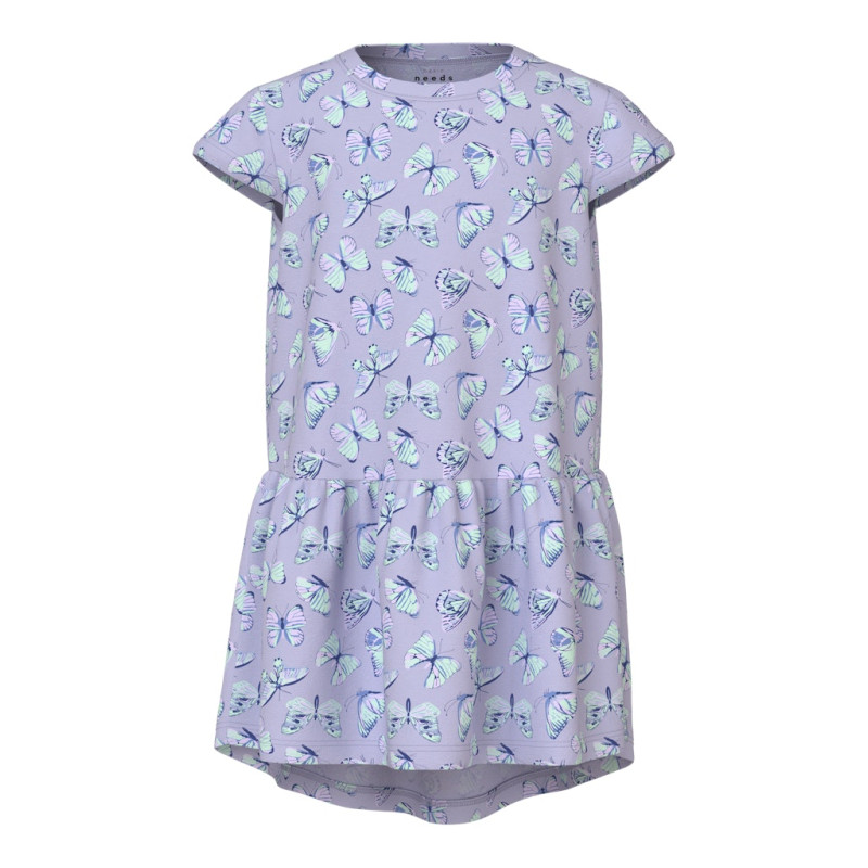 NAME IT MINI Vigga Capsl Kjole - Purple Heather / Butterflies