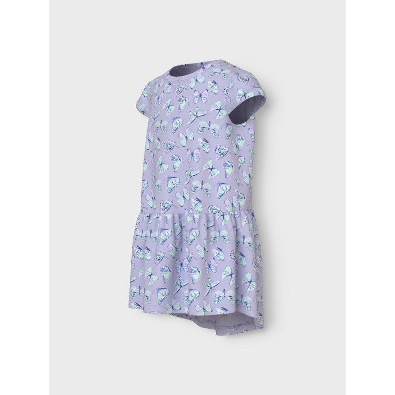 NAME IT MINI Vigga Capsl Kjole - Purple Heather / Butterflies