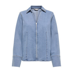 ONLY Frida L/S Denim Skjorte - Light Medium Blue Denim
