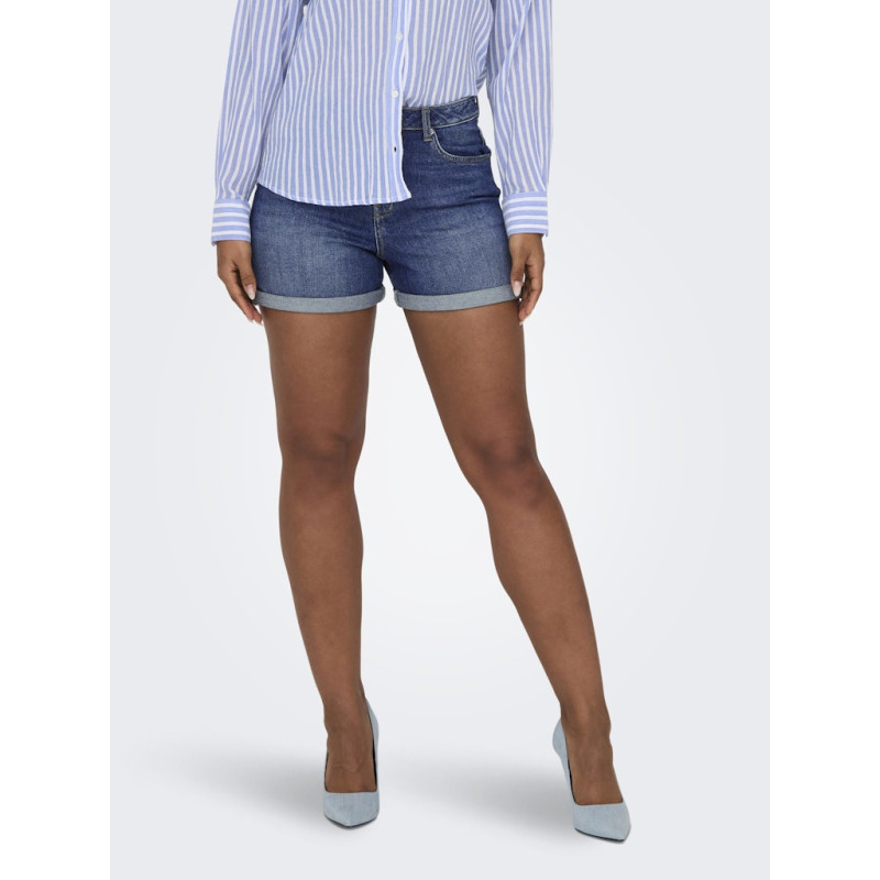 ONLY Josephine Stretch Denim Shorts - Medium Blue Denim