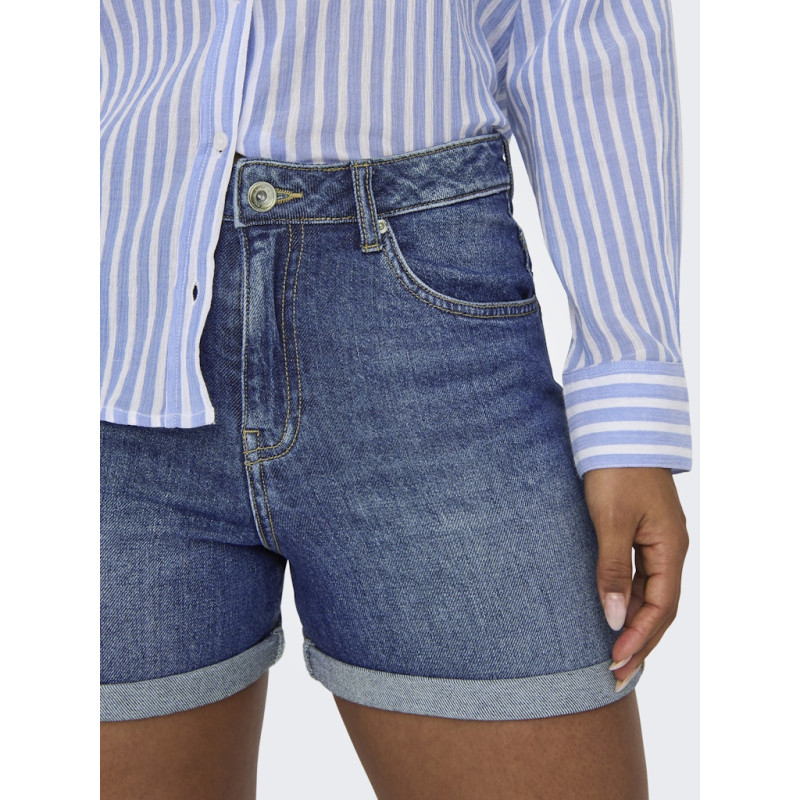 ONLY Josephine Stretch Denim Shorts - Medium Blue Denim