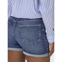 ONLY Josephine Stretch Denim Shorts - Medium Blue Denim