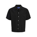 JACK & JONES ORIGINALS Tavira Tekstur Skjorte S/S - Sort