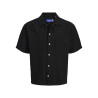 JACK & JONES ORIGINALS Tavira Tekstur Skjorte S/S - Sort