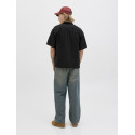 JACK & JONES ORIGINALS Tavira Tekstur Skjorte S/S - Sort