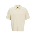 JACK & JONES ORIGINALS Tavira Tekstur Skjorte S/S - Antique White