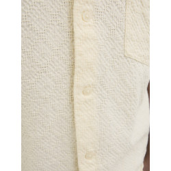 JACK & JONES ORIGINALS Tavira Tekstur Skjorte S/S - Antique White