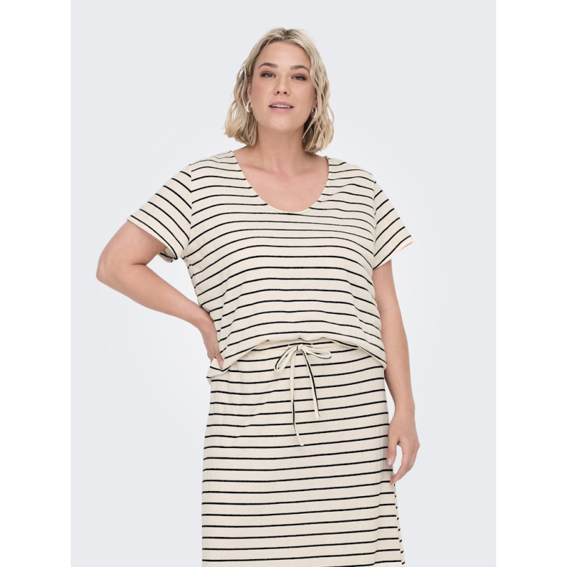ONLY CARMAKOMA Jana S/S T-shirt - Cloud Dancer