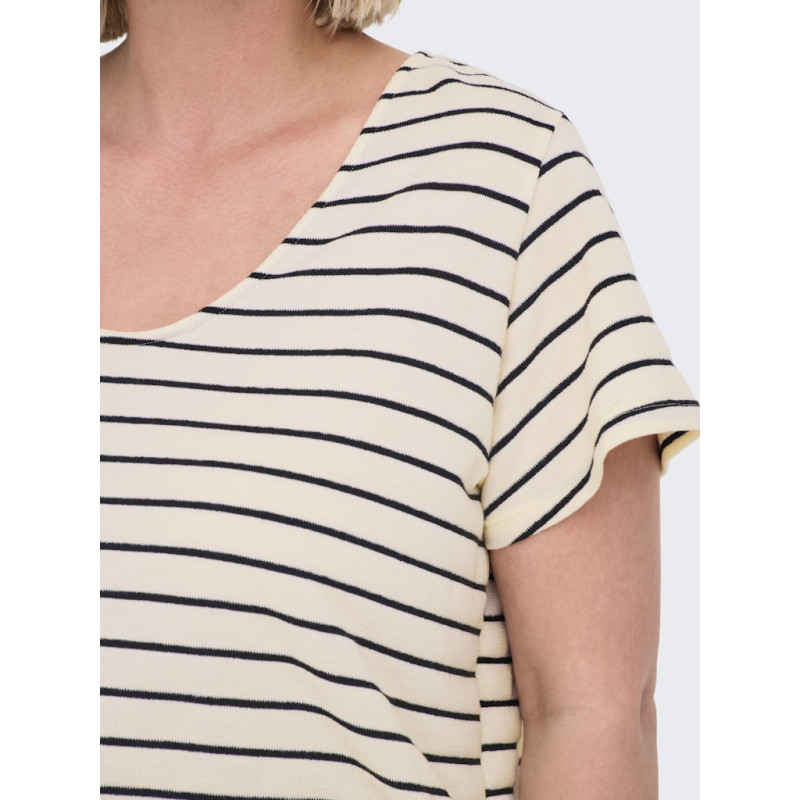 ONLY CARMAKOMA Jana S/S T-shirt - Cloud Dancer