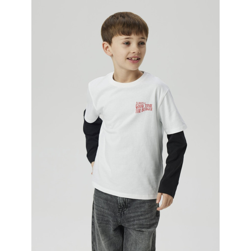 NAME IT KIDS Duster T-shirt - Bright White