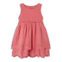 NAME IT MINI Halina S/L Kjole - Spiced Coral