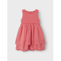 NAME IT MINI Halina S/L Kjole - Spiced Coral