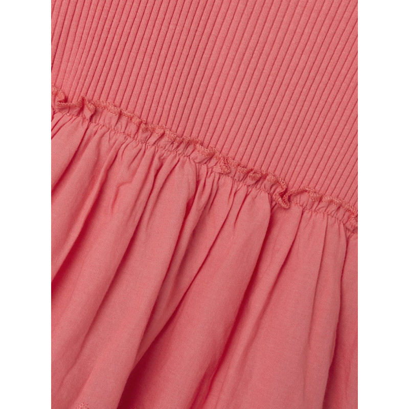 NAME IT MINI Halina S/L Kjole - Spiced Coral