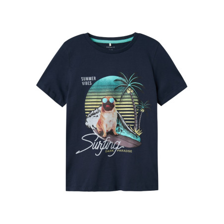 NAME IT KIDS Jass T-shirt - Navy Blazer