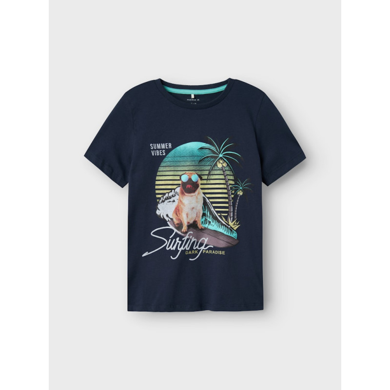 NAME IT KIDS Jass T-shirt - Navy Blazer