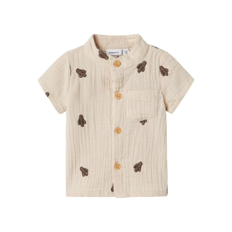 NAME IT BABY Joshua S/S Skjorte - Peyote