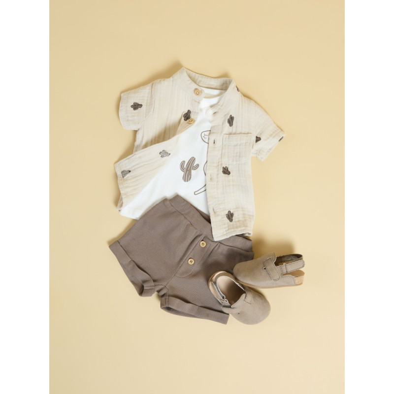 NAME IT BABY Joshua S/S Skjorte - Peyote