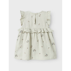 NAME IT BABY Hikka Kjole - Aqua Gray