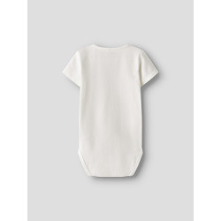 NAME IT BABY Juke S/S Bodystocking - Cloud Dancer