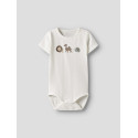 NAME IT BABY Juke S/S Bodystocking - Cloud Dancer