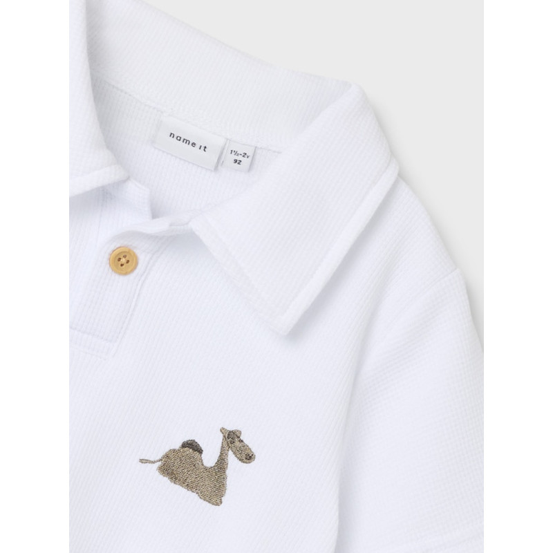NAME IT MINI Janus S/S Polo - Bright White