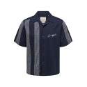 ONLY & SONS Seio Broderet S/S Skjorte - Dark Sapphire