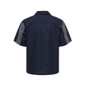 ONLY & SONS Seio Broderet S/S Skjorte - Dark Sapphire