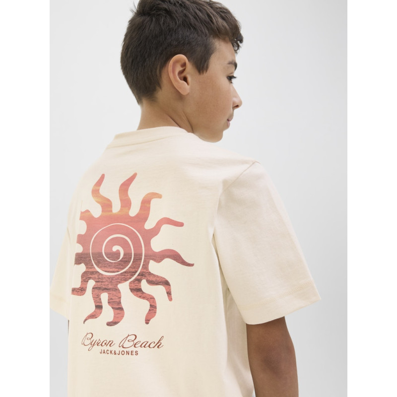 JACK & JONES JUNIOR Canggu Summer Picture T-shirt - Ecru