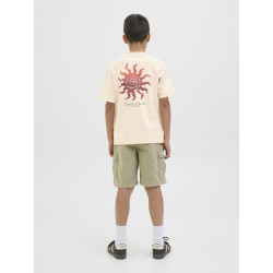 JACK & JONES JUNIOR Canggu Summer Picture T-shirt - Ecru