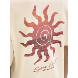 JACK & JONES JUNIOR Canggu Summer Picture T-shirt - Ecru