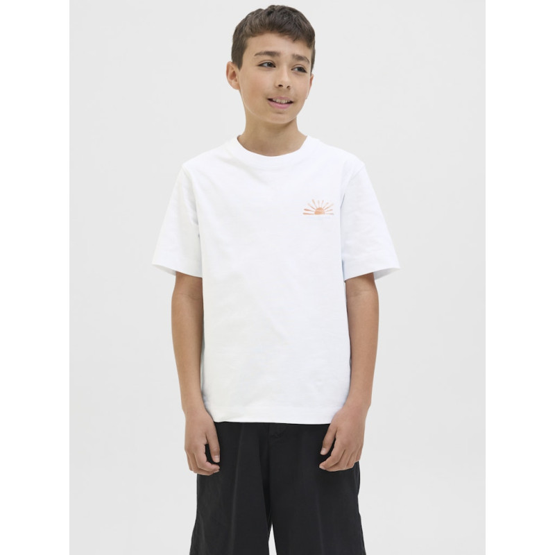 JACK & JONES JUNIOR Canggu Summer Picture T-shirt - Bright White