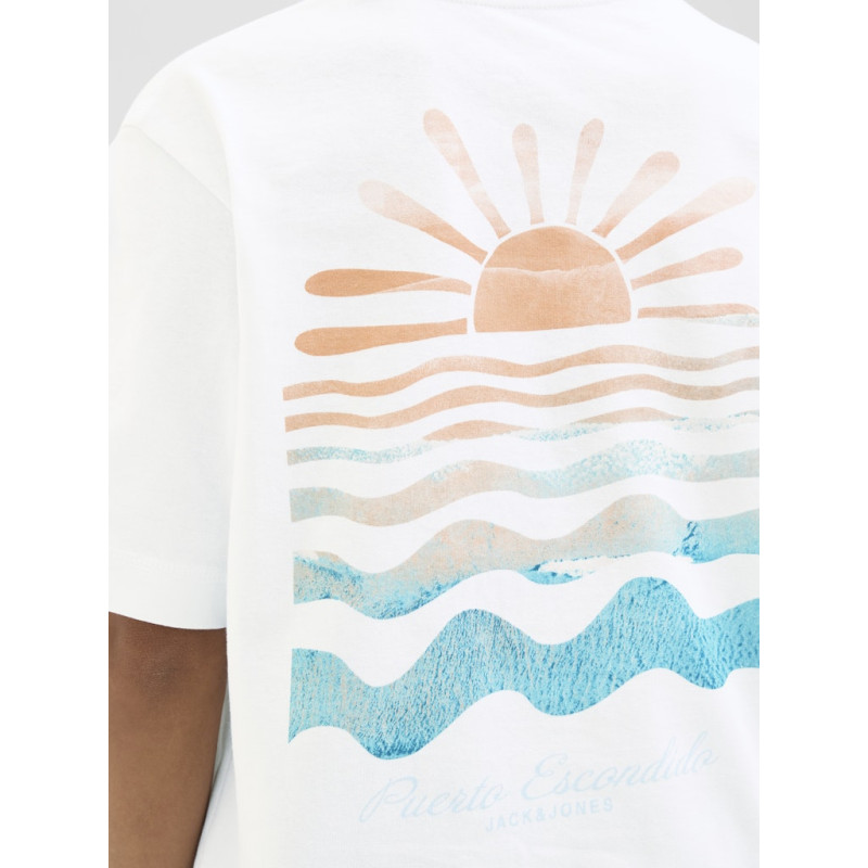 JACK & JONES JUNIOR Canggu Summer Picture T-shirt - Bright White