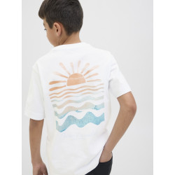 JACK & JONES JUNIOR Canggu Summer Picture T-shirt - Bright White