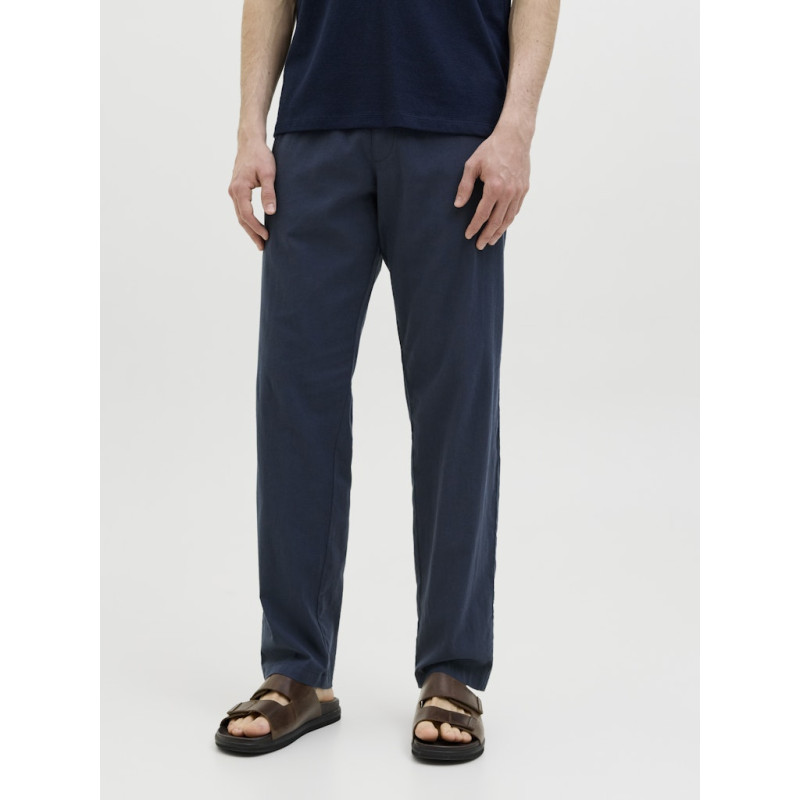 JJ REBEL Kenni Summer Hør Jogging Bukser - Navy Blazer