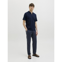 JJ REBEL Kenni Summer Hør Jogging Bukser - Navy Blazer