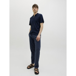 JJ REBEL Kenni Summer Hør Jogging Bukser - Navy Blazer